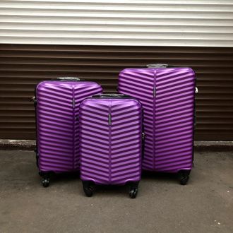 Пластиковый чемодан  Баолис фиолетовый размер M