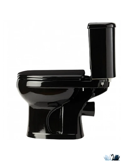 Унитаз с бачком Оскольская керамика Ирида, черный, Стандарт (сиденье арматура УКЛАД)