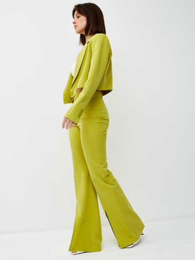 Брюки клеш от колена. Салатовый