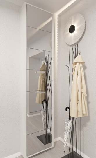 Обувница Айрон-7 Лайт (фасад Зеркало)