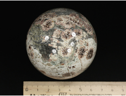 Шар "Яшма цветочная, хризантемовая", Казахстан (62 мм, 362 г) №29773