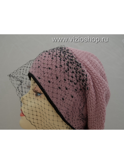 берет с вуалью vizio 5199 розовый новая коллекция беретов с вуалью Vizio Италия