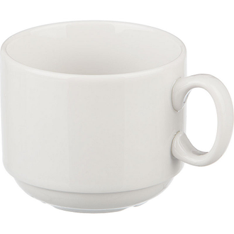 Чайная пара Экспресс белая, фарфор чашка 220мл блюдце d-14см (6С1628Ф34)