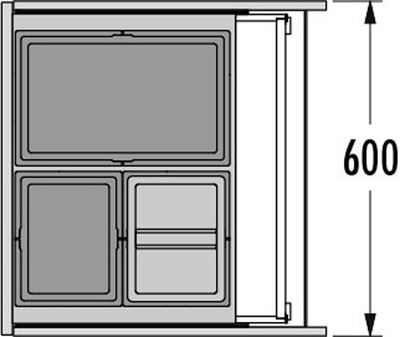 Встраиваемая система 54л Triple XL 600 Hailo 3631691