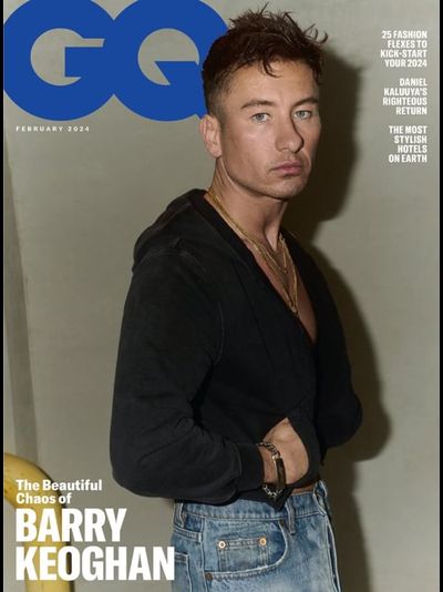 GQ British Magazine February 2024 Barry Keoghan Cover, Мужские иностранные журналы, Intpressshop