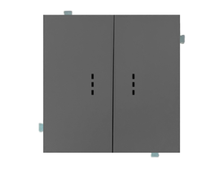 Кнопка двухклавишная с подсветкой (механизм + клавиша) базальт