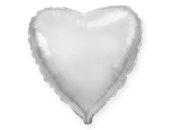 Фольгированное сердце серебрянное
