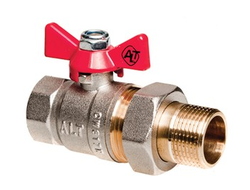 Кран шаровый американка 1/2" бабочка [38212]