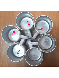 13 Кружка СЕРЕБРО ВНУТРИ, УЦЕНКА