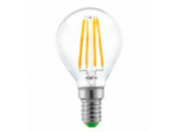 Лампа светодиодная Ecola шар G45 E14 5W 2700K 2K прозр. 78x45 филамент (нитевидная), 360° N4GW50ELC