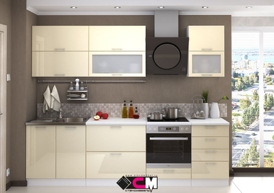 Композиции Модульной кухни Ксения ваниль глянец