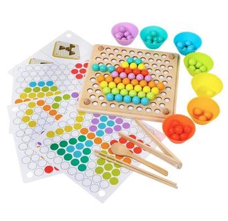монтессори сортировка горошки цвета обучающие игрушки деревянные игрушки