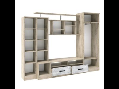 Гостиная "Оскар-5" Дуб Крафт Серый/Цемент (ТЭКС)