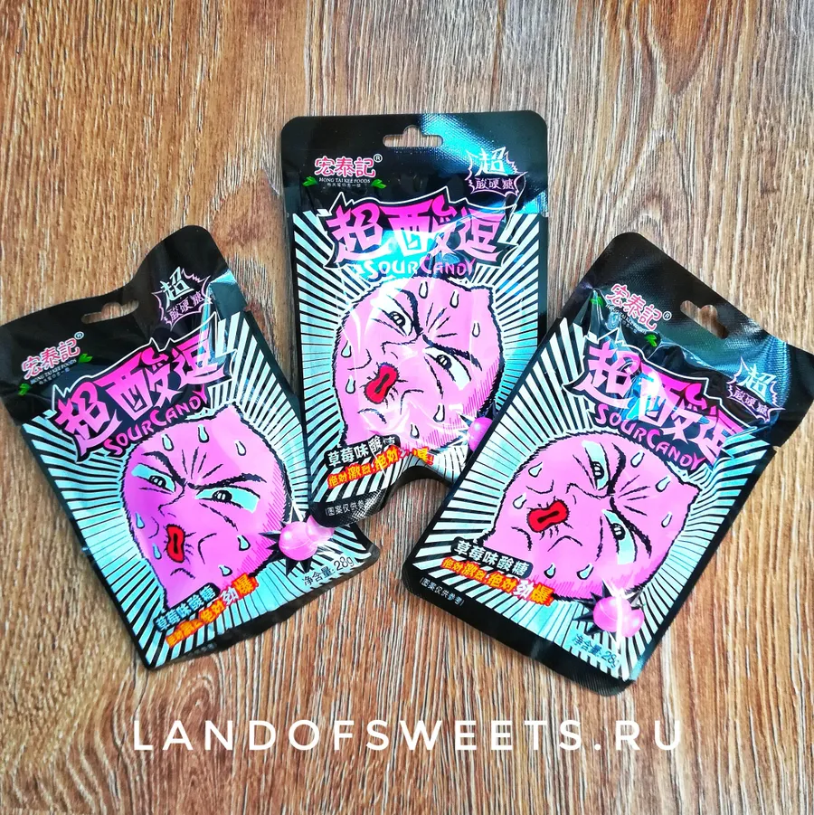 Одна из самых популярных суперкислых конфет из Азии - Tai Kee Strawberry!