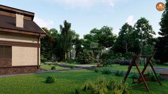 Двухэтажный дом из газобетона с нестандартной кровлей. Проект №94