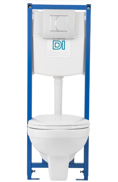 Комплект инсталляция с унитазом Рио Rosa с кнопкой