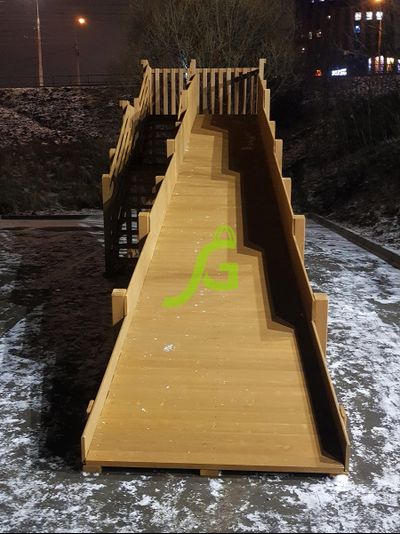 Зимняя горка "IgraGrad Snow Fox", скат 10 м