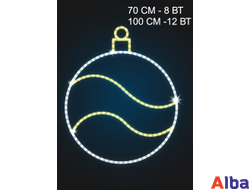 Световое панно Елочный шар - 1 70 см