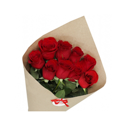 9 голландских роз 60см