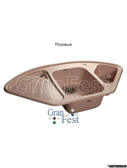 Керамическая мойка GRANFEST GF-C1040E угловая
