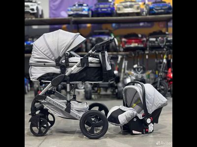 Детская коляска 3 в 1 Luxmom 558 Серый