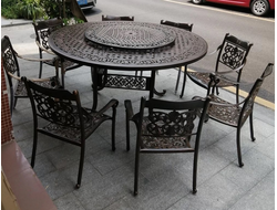 Обеденный комплект из литого алюминия GIOSS/8