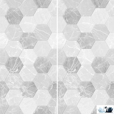 Плитка настенная Belani Дайкири Декор Белый 30 х 60 см шестиугольники Береза керамика