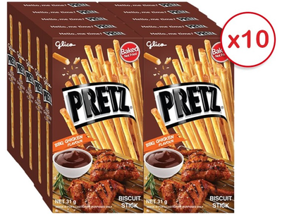 PRETZ палочки со вкусом Запеченных крылышек с соусом барбекю 25гр (10 шт)*12