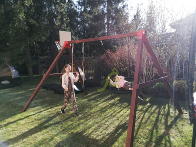 Качельный модуль "Гнездо-паутинка + одиночные"