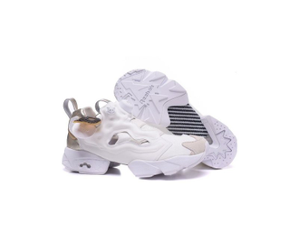 Женские кроссовки Reebok insta pump белые с золотом