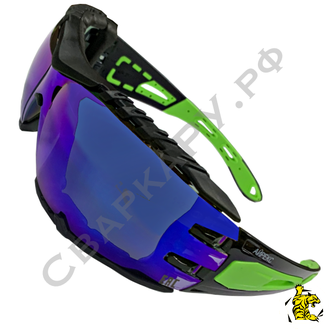 Очки солнцезащитные зеркальные О16 Айрекс REVO blue (5-3.1) темно-коричневый поликарбонат