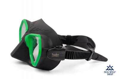 Маска для дайвинга Scuba Brothers TRITON BLACK/GREEN