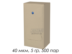 Бахилы Евроблок, двойная резинка (1000шт/500пар) 40 мкм, 5 гр, 40х15 см