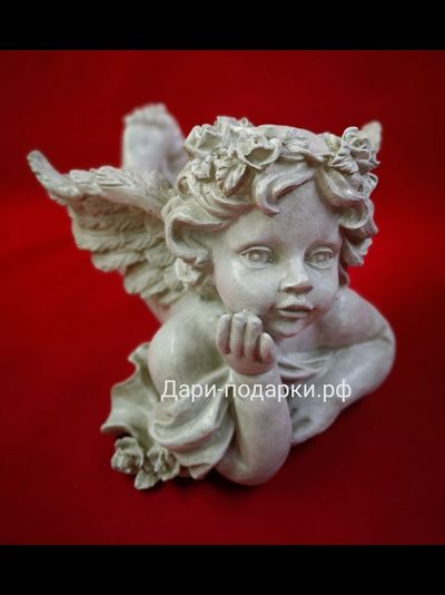 Ангел с белыми розами 31*22см   0,9кг   полистоун Россия  1953/012774*