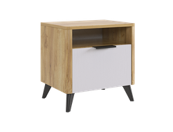 Спальня АДАМ - Тумба прикроватная Дуб Крафт Золотой/Белое дерево