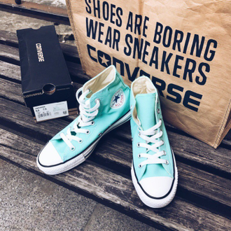 Кеды Converse All Star мятные высокие 136561F