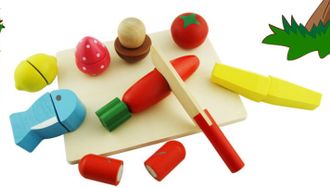 Деревянные игрушечные продукты для резки на липучках: набор фруктов, овощей и другой еды