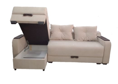 Диван евроугол "Эффект" бежевый