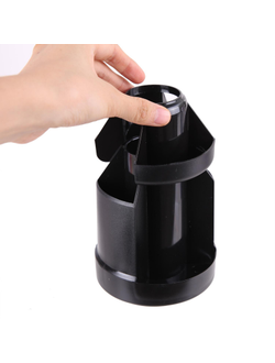 Набор настольный Deli E38250A 15 предметов черный вращающийся