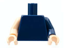 Torso Plain / Dark Blue Arm Left / Light Nougat Arm Right / Light Nougat Hands, Dark Blue (973c89 / 6348014)