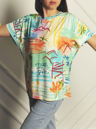 Футболка Арт: 661-0324-пальма