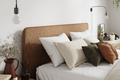 Кровать односпальная, двуспальная, MyCloud Мелисса с подъемным механизмом, бельевым ящиком, мягкое изголовье, ножки под робот пылесос