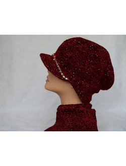 Зимняя итальянская модная вязаная кепи Vizio 6103 фото