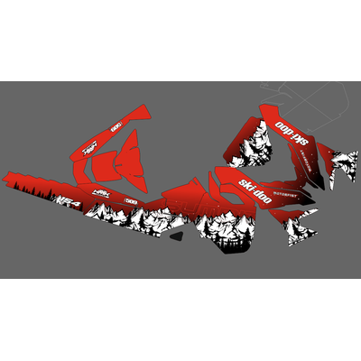 Наклейки на снегоход горы ёлки SKI DOO 2014 - 2016 #1749