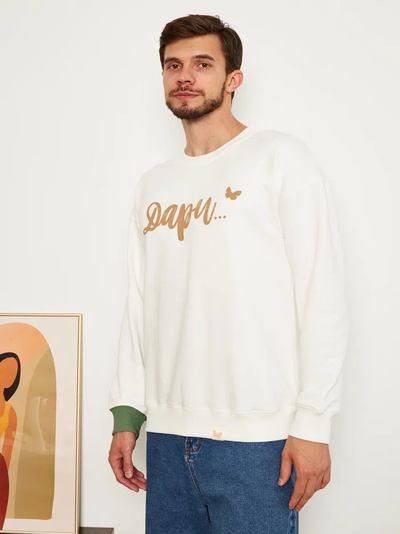 МУЖСКОЙ СВИТШОТ БЕЛЫЙ "ДАРИ"