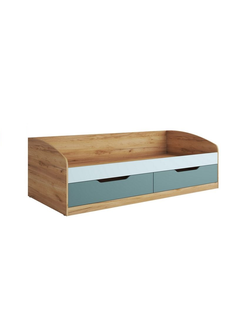 Кровать с ящиками КР-002 РИЧ Мята/Сумеречный голубой (Стиль)