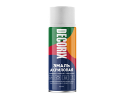 Аэрозольная эмаль универсальная DECORIX, 520 мл, белый глянцевый