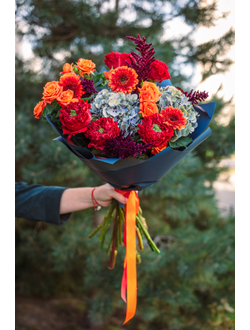 Букет с Розами пионовидными Ред Монстер