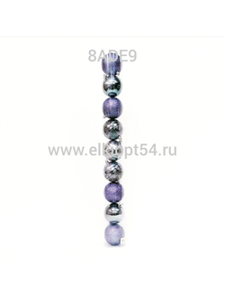 Елочные игрушки "Ассорти" шар  #8ADE9 5уп (1уп-9шт) цвет: cиреневый, бордовый, темно зеленый, красный, золото.