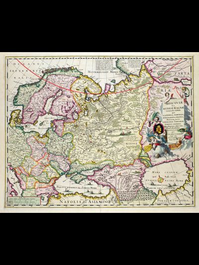 Картина обогреватель, фото старинной Карты малой Азии и Московии 1626